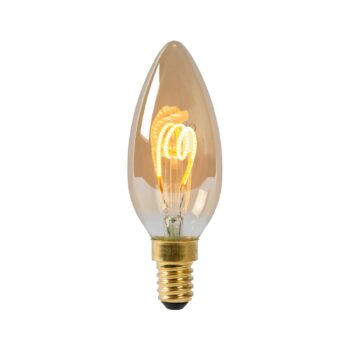 Lucide C35 Filament lamp 3 cm LED Dimbaar E14 1x3W 2200K Amber 49043 03 62