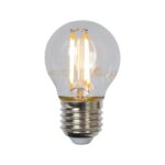 LED kooldraadlamp Lucide G45 - Ø 4,5 cm - LED Dimbaar - E27 - 1x4W 2700K - Transparant