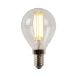 LED kooldraadlamp Lucide P45 - Ø 4,5 cm - LED Dimbaar - E14 - 1x4W 2700K - Transparant