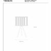 Lucide Tagalog Tafellamp 26 cm 1xE27 Zwart 21529 26 30 technical drawing
