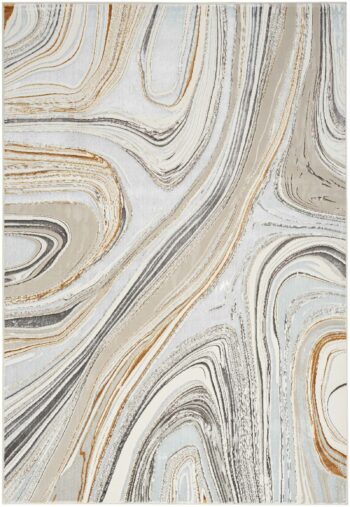 Nourison tapijt Glitz GLZ21 GRYGD GREY GOLD 5x7 099446951151