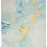 Tapijt Nourison Prismatic PRS26 Seafoam / Gold