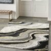 Nourison tapijt Prismatic PRS31 CHAGY CHARCOAL GREY 6x8 099446100504 interior 1