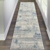 Nourison tapijt Rustic Textures RUS10 IVBLU IVORY BLUE 2x8 099446496461 interior