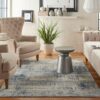 Nourison tapijt Rustic Textures RUS10 IVBLU IVORY BLUE 5X7 099446496096 interior 1 C