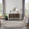 Nourison tapijt Rustic Textures RUS14 LTGMT LIGHT GREY MULTICOLOR 8XRND 099446836090 interior 3