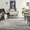 Nourison tapijt Rustic Textures RUS14 LTGMT LIGHT GREY MULTICOLOR 8x11 099446799296 interior 3