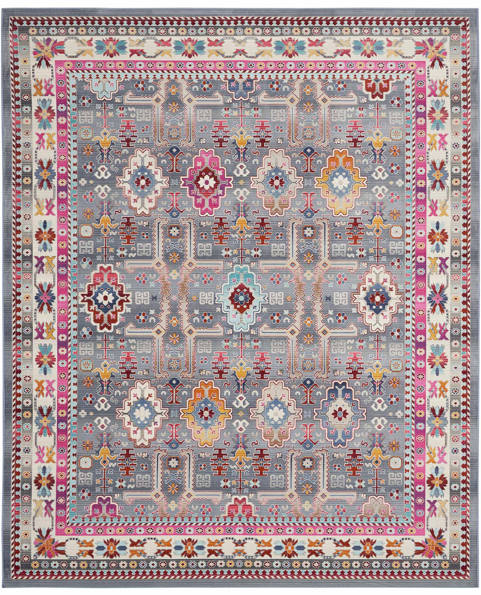 Nourison tapijt Vintage Kashan VKA05 GYMTC GREY MULTICOLOR 8x10 099446811851